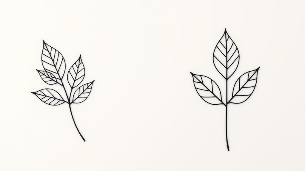 leaf art with negativity