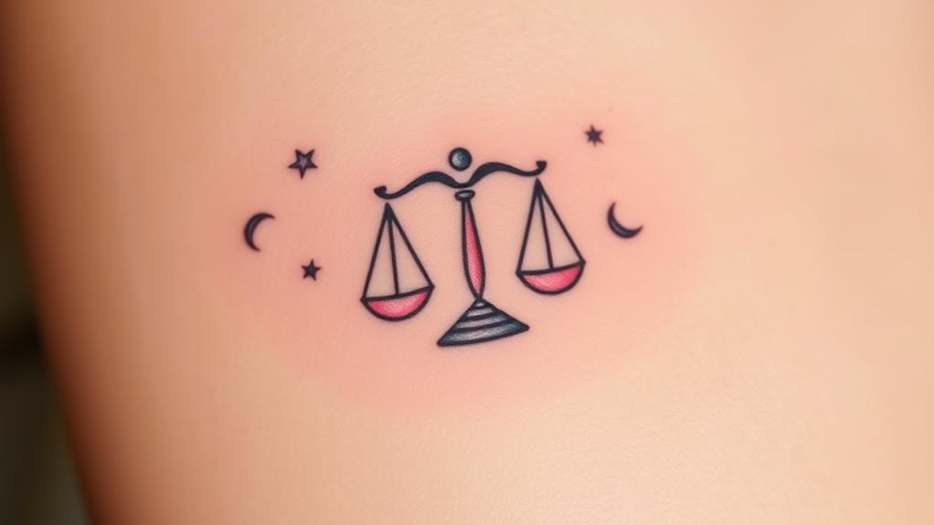 libra zodiac sign ink