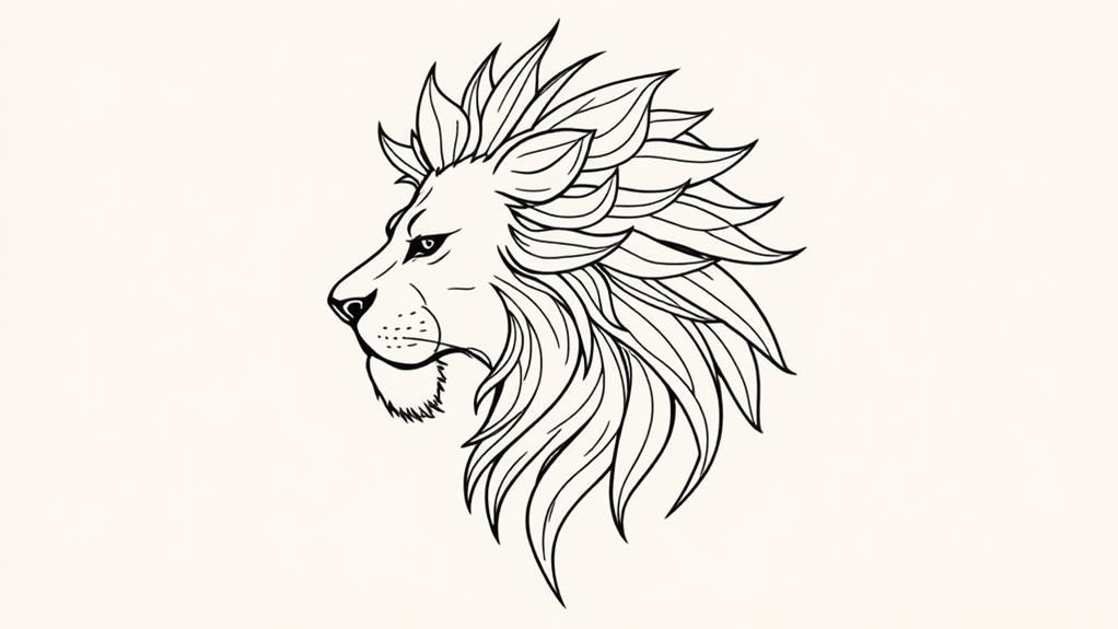 lion mane illustration design