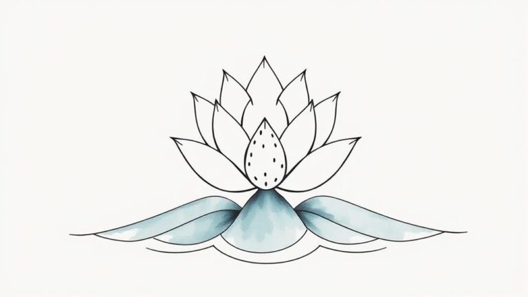 lotus minimal tattoos strength