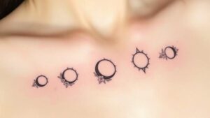 lunar cycle minimal tattoos