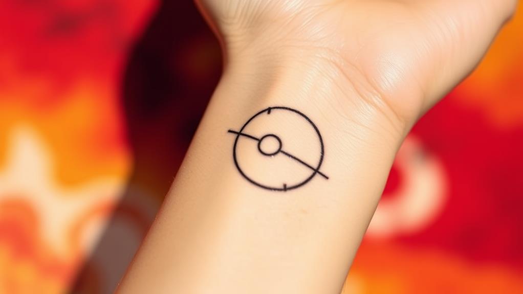 mars symbol wrist tattoo