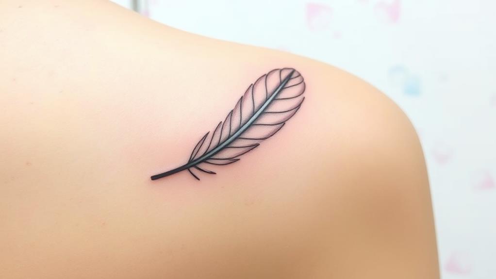 meaningful feather ink designs