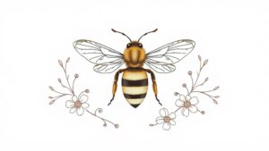 minimal bee tattoo ideas