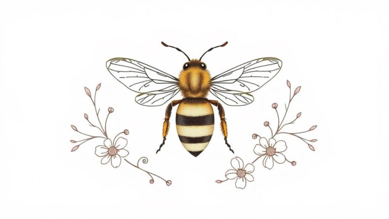 minimal bee tattoo ideas