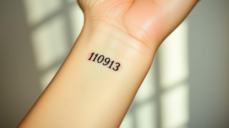 minimal birthdate tattoos ideas