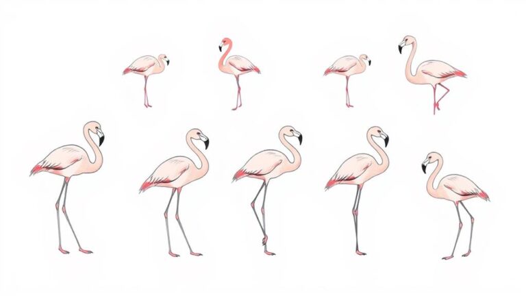 minimal flamingo tattoo designs