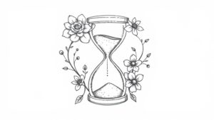 minimal hourglass tattoo ideas