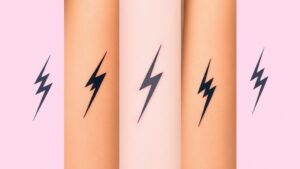 minimal lightning bolt tattoos