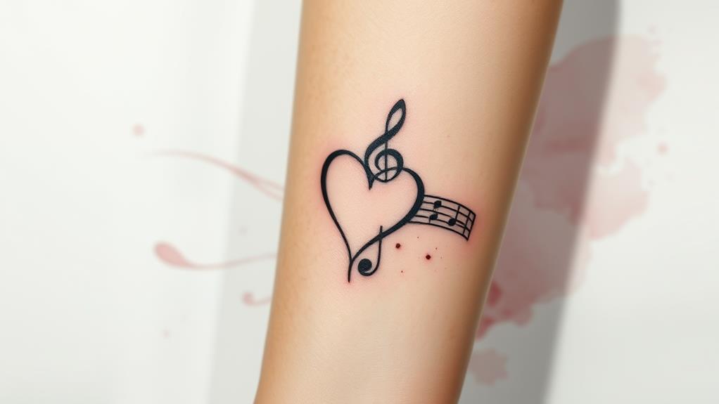 minimal music lyrics tattoos