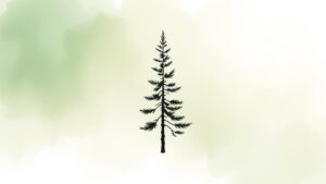 minimal pine tree tattoos