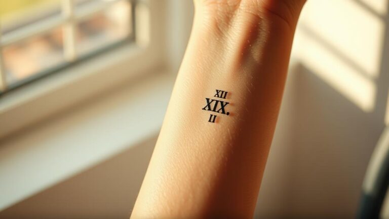 minimal roman numeral tattoos