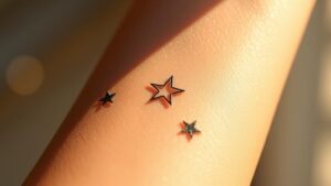 minimal star tattoo inspiration