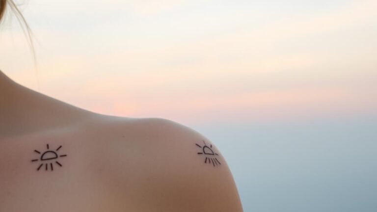 minimal sunrise tattoo ideas