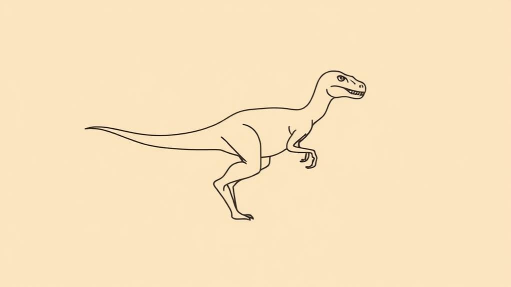 minimal velociraptor outline