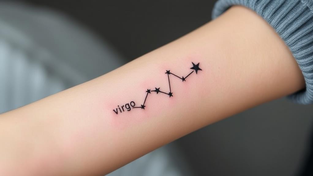 minimal virgo constellation tattoo