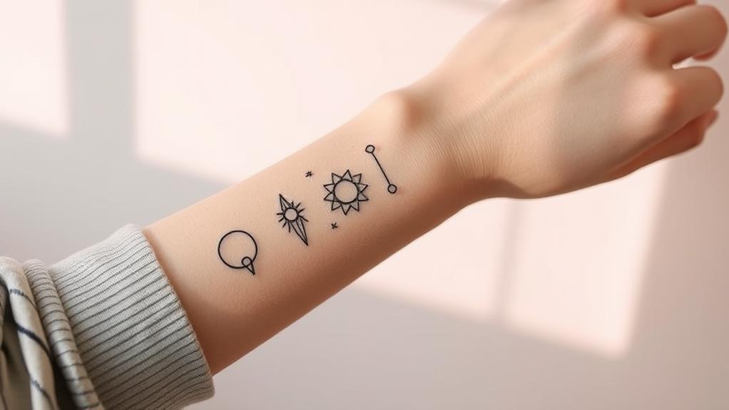 minimalist astrological house tattoos