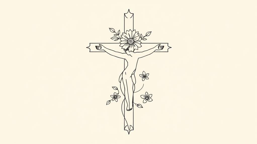 minimalist cross illustration design