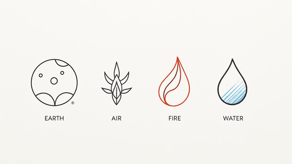 minimalist elemental symbol design