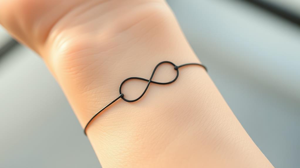 minimalist endless line tattoos