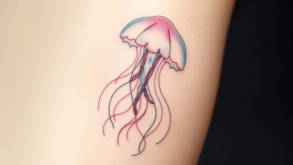 minimalist jellyfish art design