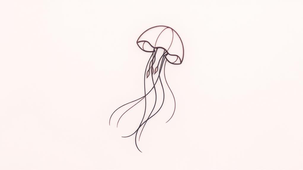 minimalist jellyfish ink design