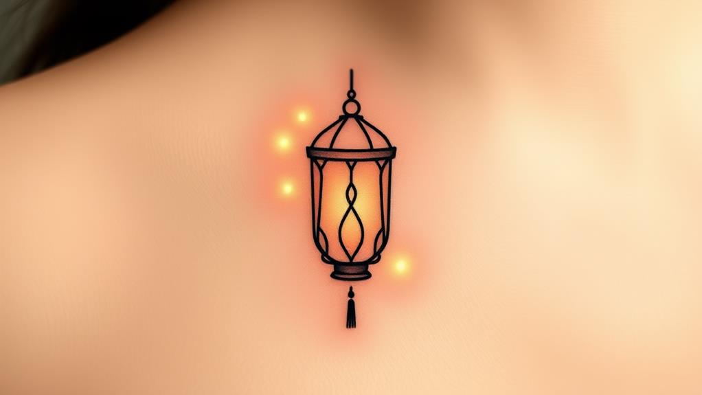 minimalist lantern line drawing