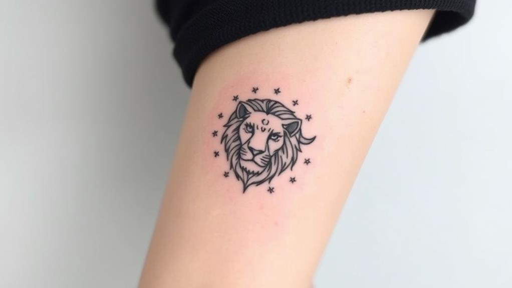 minimalist leo tattoo designs