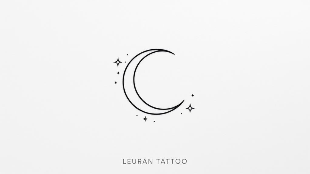 minimalist lunar line drawing