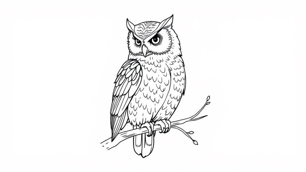 minimalist owl tattoo designs