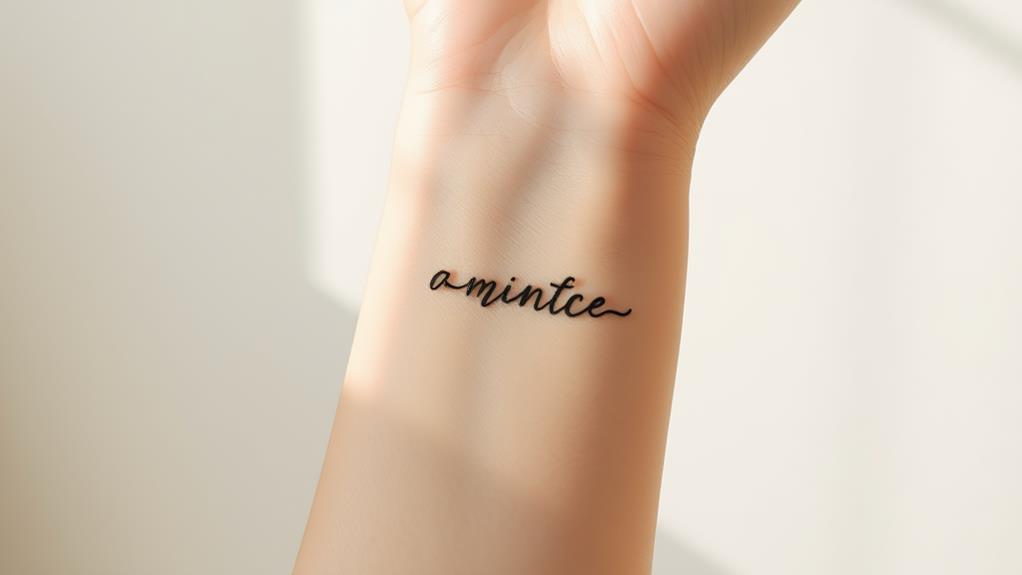 minimalist single word tattoos