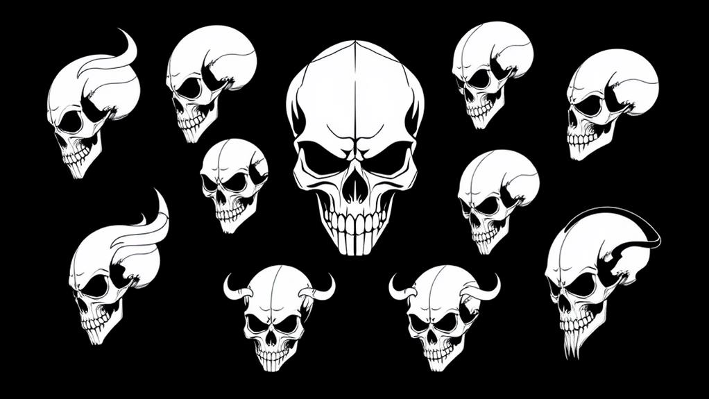 minimalist skull tattoo designs