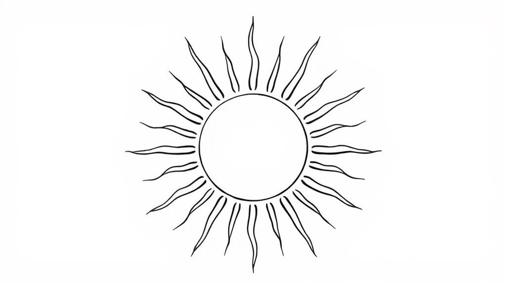 minimalist sun line art