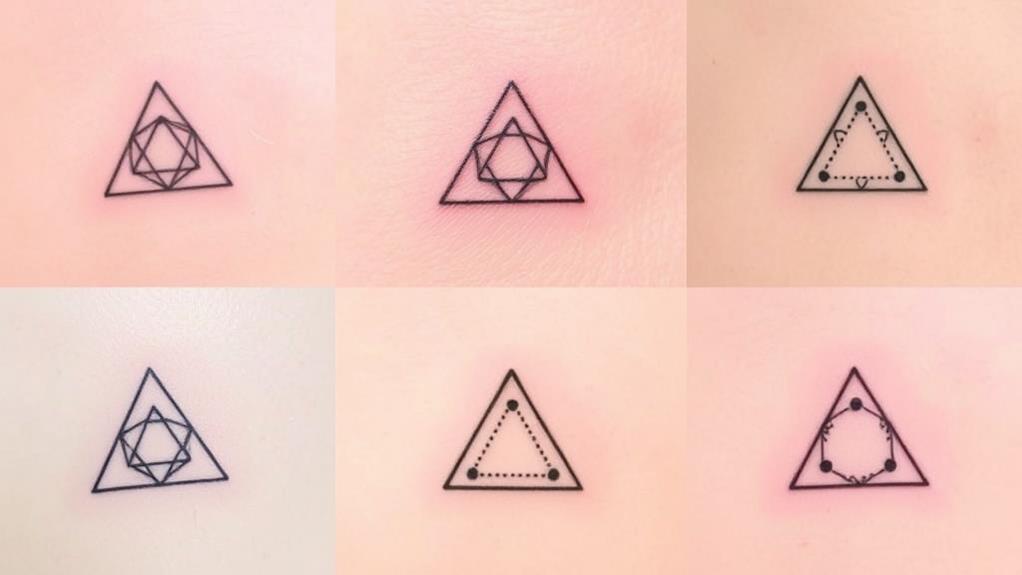 minimalist triangle ink designs