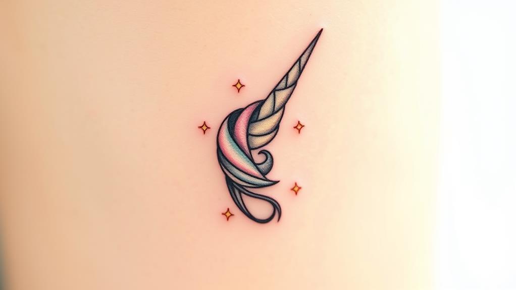 minimalist unicorn horn tattoo