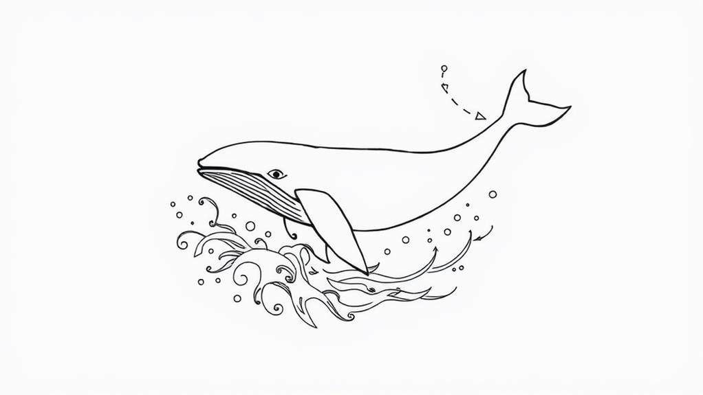 minimalist whale tattoo designs