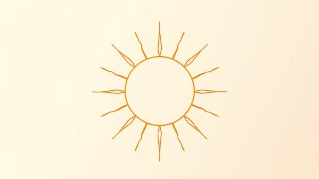 minimalistic sun design