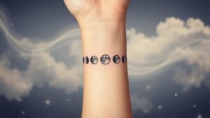 moon phase minimalist tattoos