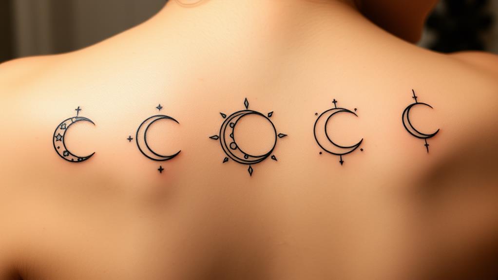 moon sign minimal tattoos