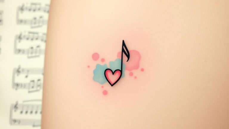 music inspired minimal tattoos