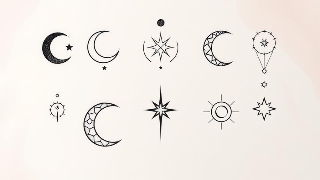 mystical astral symbol tattoos