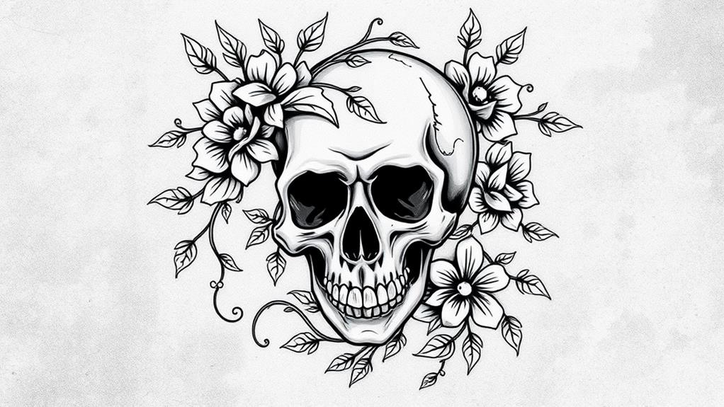 nature infused skull design