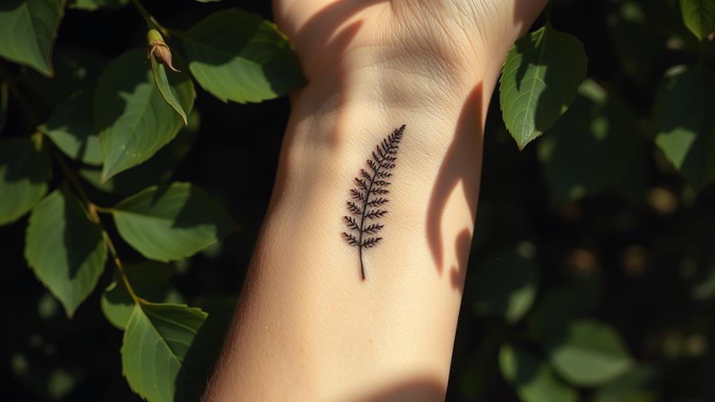 nature inspired fern tattoos