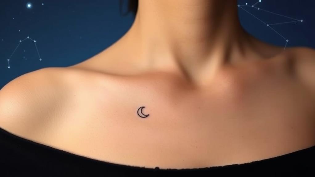 new moon minimal tattoos