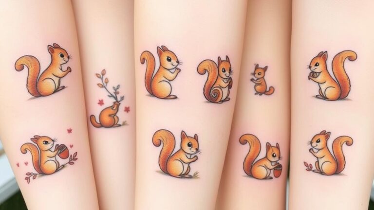 nutty cute squirrel tattoos