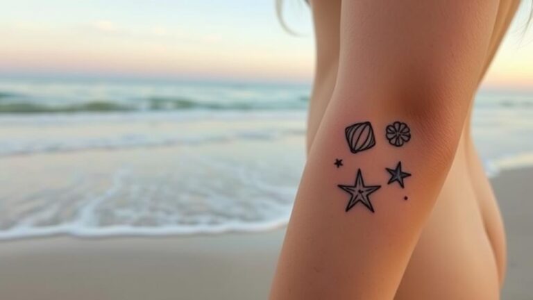 ocean inspired minimalist tattoo designs