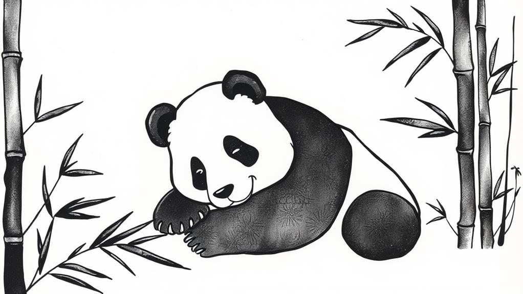 panda outline for art