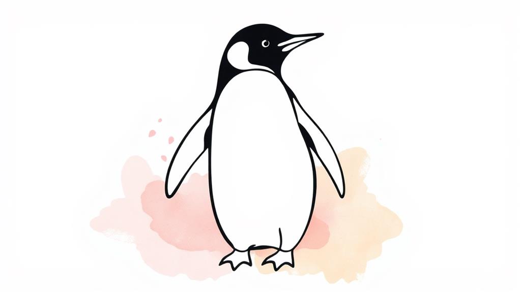 penguin silhouette design concept