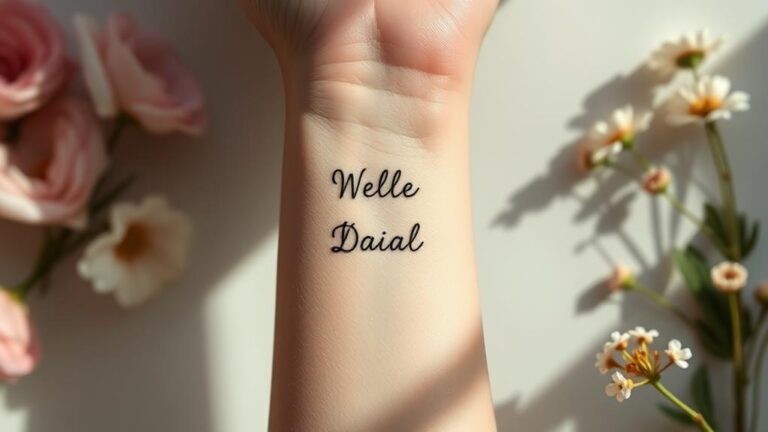 personalized minimal name tattoos