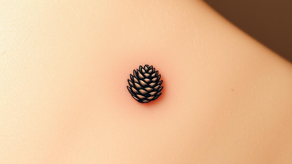 pine cone negative space